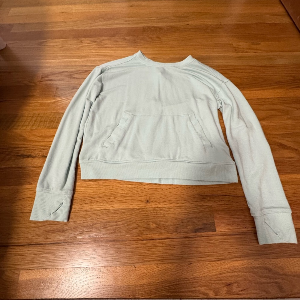 All in Motion Gray Relaxed Crop Hoodie